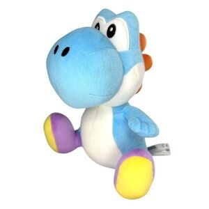 Yoshi 2018 Light Blue Plush 7" All Star Collection Super Mario Bros Little Buddy